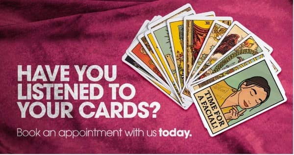 Have you listened to your cards_ Book an appointment with us today!