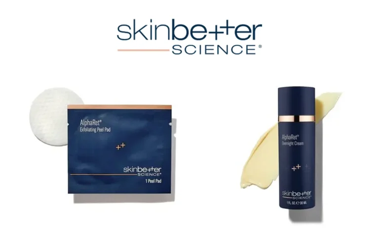 Skinbetter products: AlphaRet Exfoliating Peel Pads and AlphaRet Overnight Cream